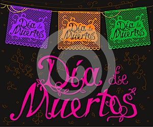 Papel picado and lettering photo