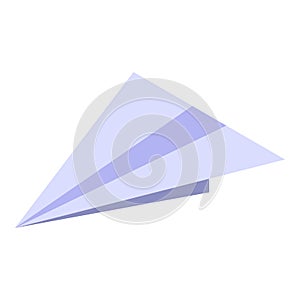 Paper airplane icon, isometric style