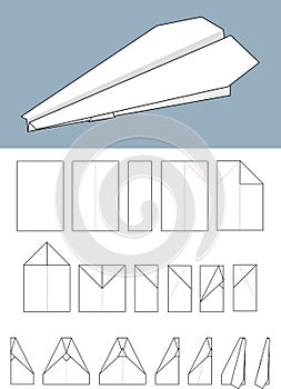 Paper airplane - Origami.