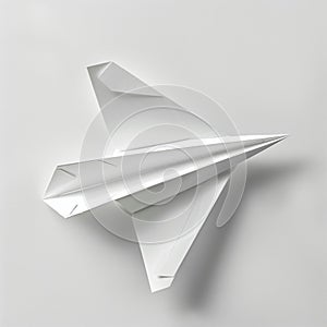 paper airplane origami flying. AI generative photo