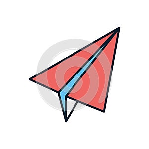 Paper Airplane related vector icon