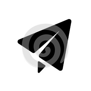 The paper airplane vector icon represents the release photo