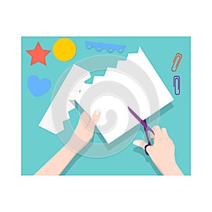 Paper Applique Work Composition