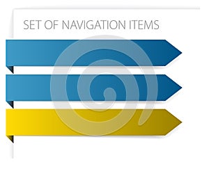 Paper arrows - modern navigation items