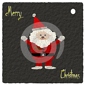 Paper art, Christmas Greeting Card, Merry Christmas Santa Claus illustration