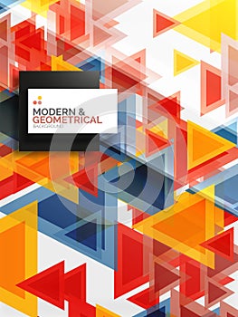 Paper art style triangle pattern texture, abstract background