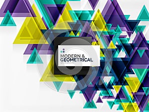 Paper art style triangle pattern texture, abstract background