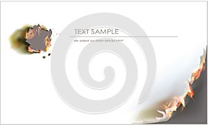 Paper background and flame