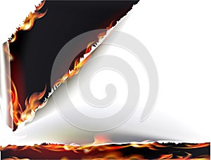 Paper background and flame