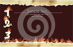 Paper background and flame