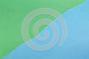 Paper background. green and blue