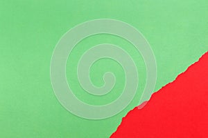 Paper background. green and red