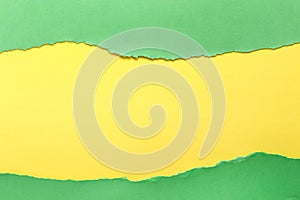 Paper background. green and yellow