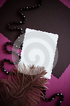 Paper background with shell