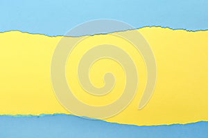 Paper background. yellow and blue