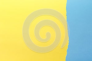 Paper background. yellow and blue