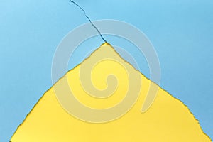 Paper background. yellow and blue