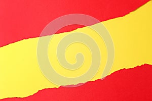 Paper background. yellow and red