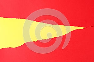 Paper background. yellow and red