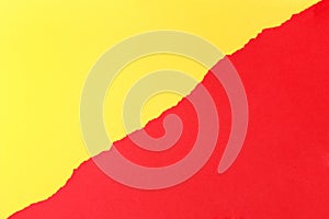 Paper background. yellow and red