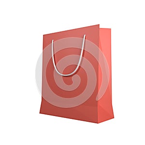 Paper bag. Bag shopping 3D illustration