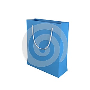 Paper bag. Bag shopping 3D illustration