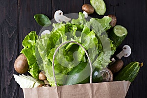 Paper bag of different health food