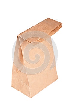 Paper bag (lunch bag) isolated