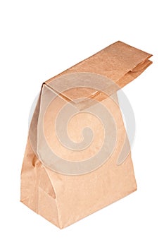 Paper bag (lunch bag) isolated