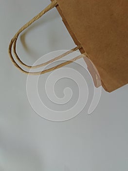 Paper Bag Package Of Coffee, Salt, Sugar, Pepper, Spices Or Flour, Filled, Folded, Close, White