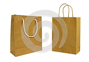 Paper bags isolated on white background