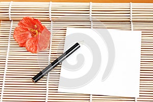 Paper on Bamboo Mat