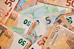 Paper Banknotes - Photo of Euro and Dollars