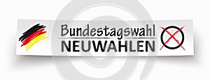 Paper Banner Bundestagswahl Neuwahlen