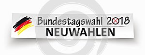 Paper Banner Bundestagswahl Neuwahlen 2018