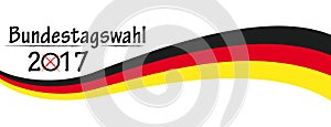 Paper Banner German Flag Bundestagswahl 2017