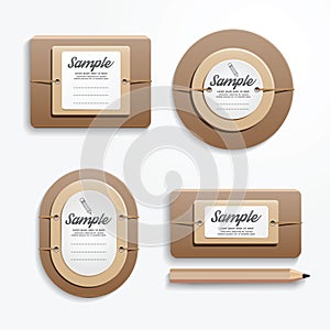 Paper banners set design vector.