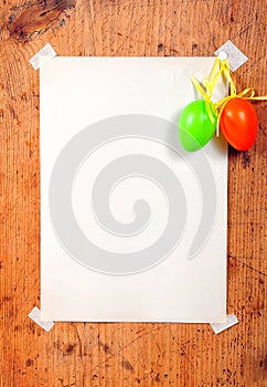 Paper blank Easter eggs