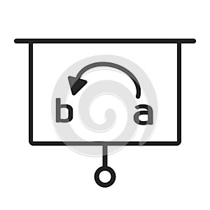 Paper board pictogram. Business plan, exam, strategy concept design.