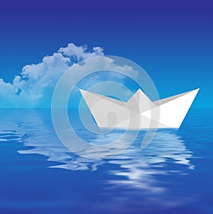 Paper Boat Floating