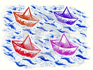 Paper boats