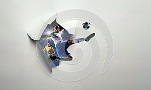 Paper breakthrough hole effect and soccer