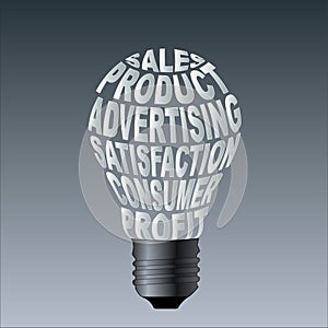 Paper Bulb of sales product advertising satisfaction consume profit