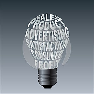 Paper Bulb of sales product advertising satisfaction consume profit photo