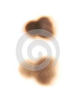 Paper burn mark stain isolated