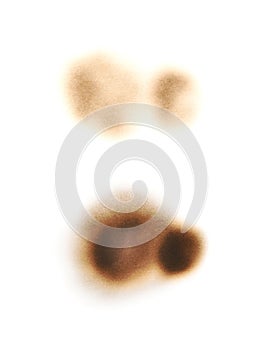 Paper burn mark stain isolated