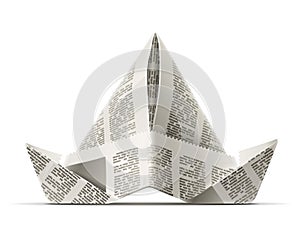 Paper cap as origami handicraft
