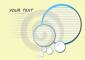 Paper card and circle space for text