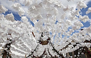 Paper ceiling at Campo Maior Festival, Portugal