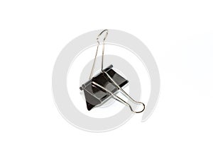Paper clip black color  isolated on white background